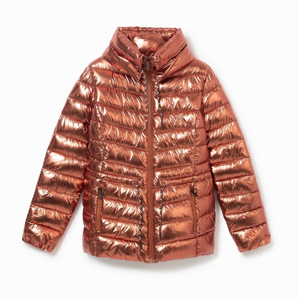 Desigual | Women’s Metallic Puffer Jacket - Picture 3 of 8
